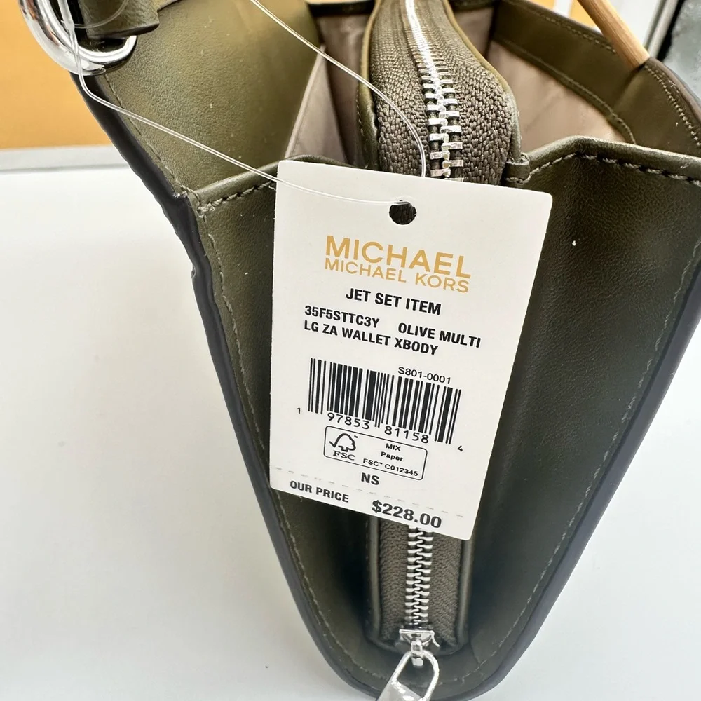 Michael Kors Gradient Olive and Gold Crossbody
